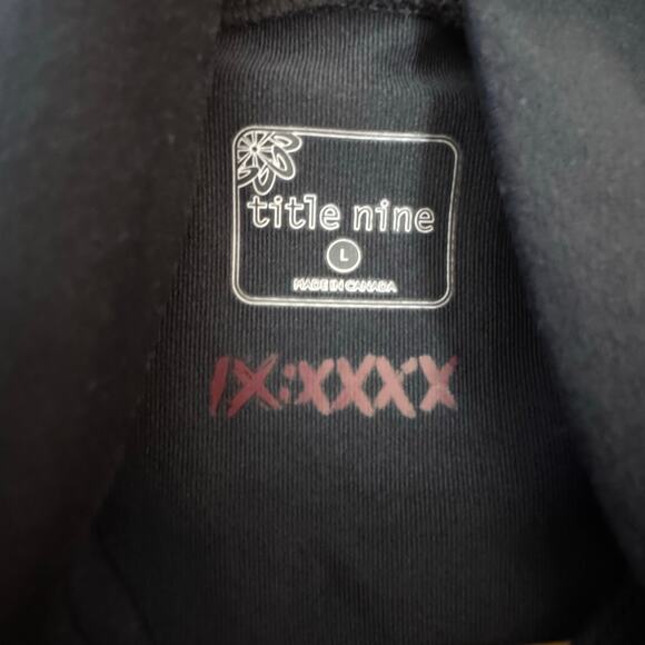 Title Nine Dress Size Large Black Long Sleeve Turtle Neck Jersey Knit Minimalist - Picture 9 of 12